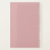 Custom Minimalist Feminine Dusty Rose 2026 Planner (Achterkant)