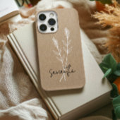 Custom Minimalist Floral iPhone Case voor moeder e