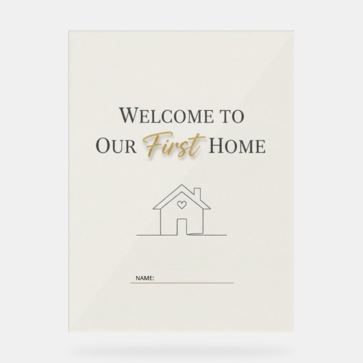 Custom Minimalist Housewarming Poster (Voorkant)