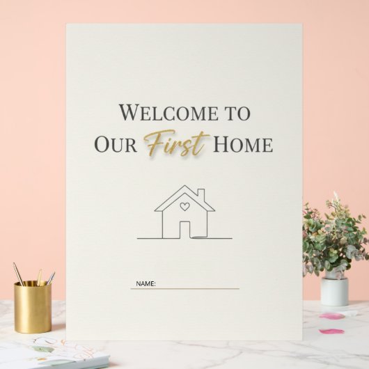 Custom Minimalist Housewarming Poster (Huwelijk)