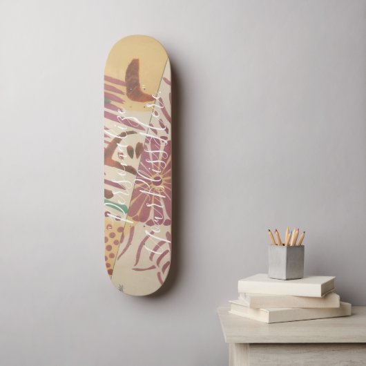 CUSTOM Minimalist Japanese Hagoita Pattern Print Persoonlijk Skateboard (Muurkunst)