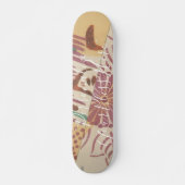 CUSTOM Minimalist Japanese Hagoita Pattern Print Persoonlijk Skateboard (Voorkant)