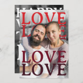 Custom Minimalist Modern Valentines Card, Love Feestdagenkaart (Voorkant / Achterkant)