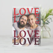 Custom Minimalist Modern Valentines Card, Love Feestdagenkaart (Staand voorkant)