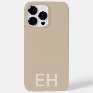 Custom Minimalist, Monochrome Vanilla Monogram Case-Mate iPhone 14 Pro Max Hoesje