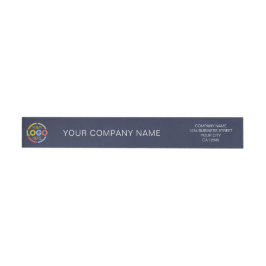 Custom Minimalist Navy Blue Business Logo Branded