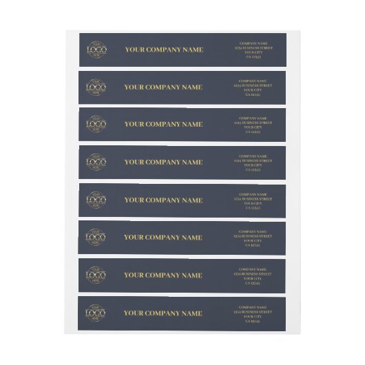 Custom Minimalist Navy Blue Business Logo Branded (Vel)