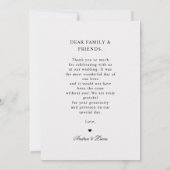 Custom Minimalist Newspaper Elegant Photo Wedding Bedankkaart (Achterkant)