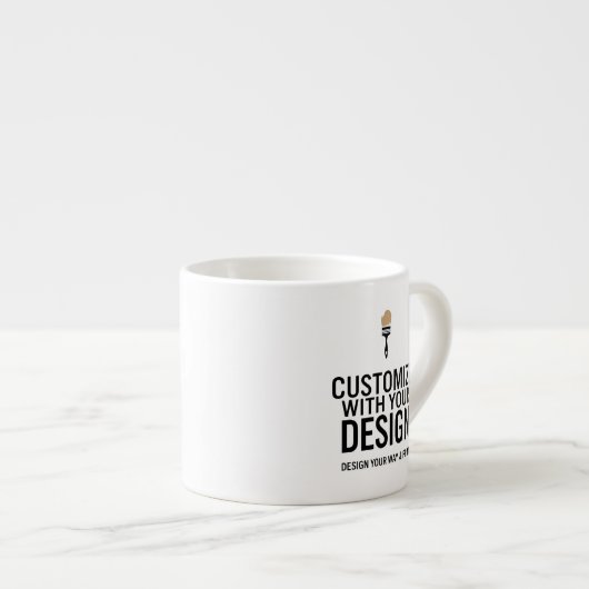 Custom Minimalist Personalized Company Branded Espresso Kop (Voorkant rechts)