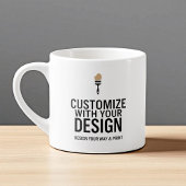 Custom Minimalist Personalized Company Branded Espresso Kop