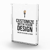 Custom Minimalist Personalized Company Branded Fotoblokken (Rechts)