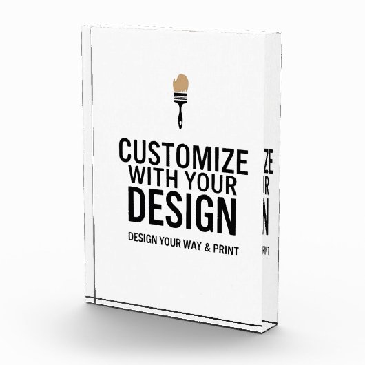 Custom Minimalist Personalized Company Branded Fotoblokken (Rechts)