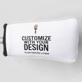 Custom Minimalist Personalized Company Branded  Golfheadcover (Voorkant)