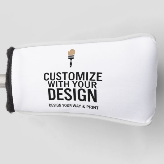 Custom Minimalist Personalized Company Branded  Golfheadcover (Voorkant)