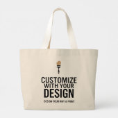 Custom Minimalist Personalized Company Branded  Grote Tote Bag (Achterkant)