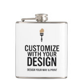 Custom Minimalist Personalized Company Branded Heupfles (Voorkant)