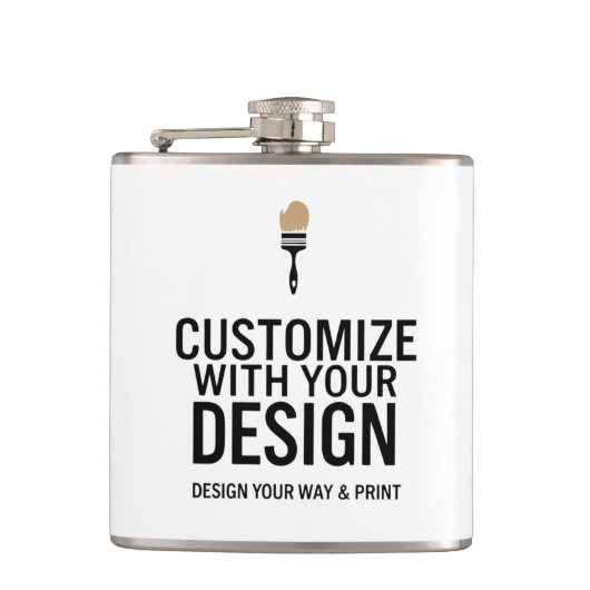 Custom Minimalist Personalized Company Branded Heupfles (Voorkant)