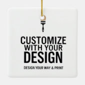 Custom Minimalist Personalized Company Branded  Keramisch Ornament (Achterkant)