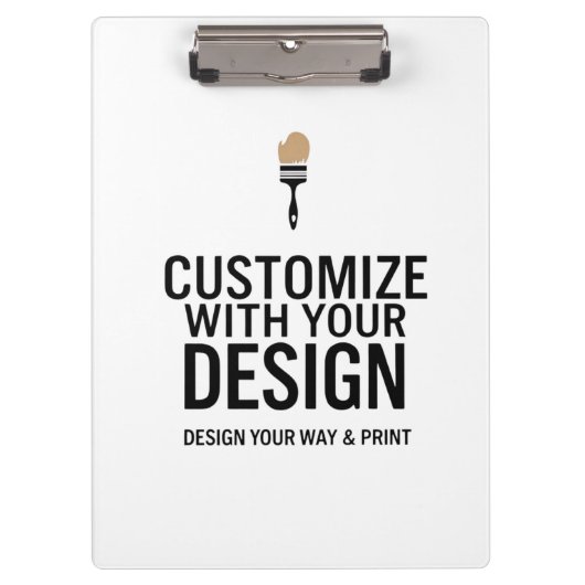 Custom Minimalist Personalized Company Branded  Klembord (Voorkant)