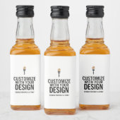 Custom Minimalist Personalized Company Branded  Likeurfles Etiket (Flessen)