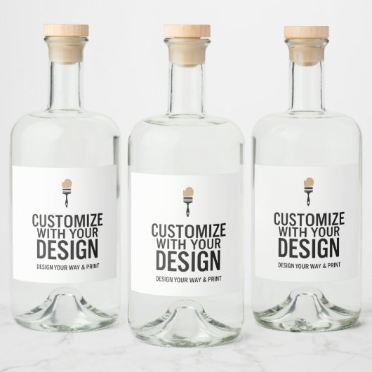Custom Minimalist Personalized Company Branded  Likeurfles Etiket (Flessen)