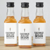 Custom Minimalist Personalized Company Branded  Likeurfles Etiket