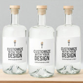 Custom Minimalist Personalized Company Branded  Likeurfles Etiket