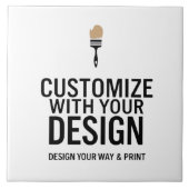 Custom Minimalist Personalized Company Branded Tegeltje (Voorkant)