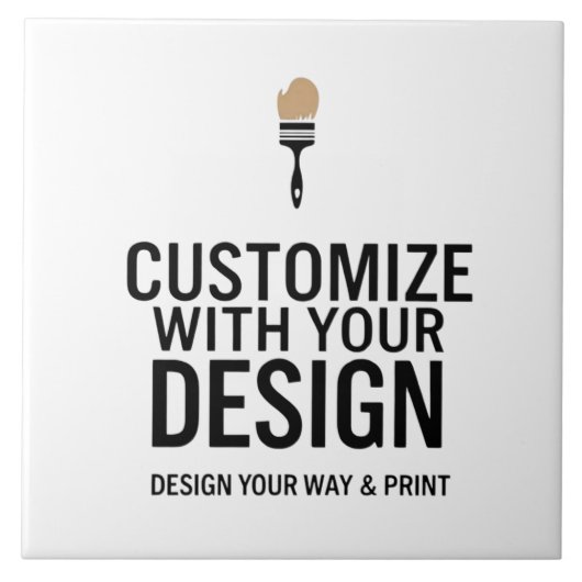 Custom Minimalist Personalized Company Branded  Tegeltje (Voorkant)