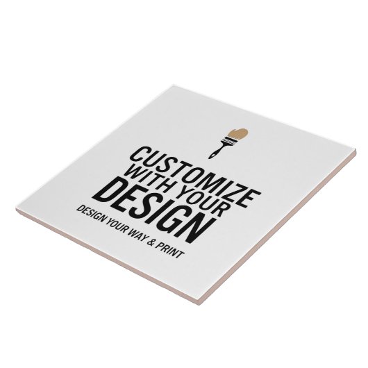 Custom Minimalist Personalized Company Branded  Tegeltje (Zijkant)