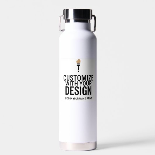Custom Minimalist Personalized Company Branded Waterfles (Voorkant)