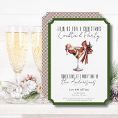Custom Minimalist Santa Cocktail Christmas Party Kaart
