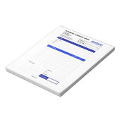 Custom Minimalist Small Business Invoice Receipt Notitieblok (Linkerzijde)