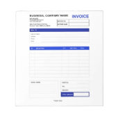 Custom Minimalist Small Business Invoice Receipt Notitieblok (Voorkant)