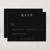 Custom Minimalist Wedding RSVP Aankondigingskaart (Voorkant / Achterkant)