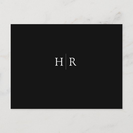 Custom Minimalist Wedding RSVP Aankondigingskaart (Achterkant)