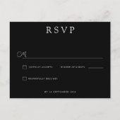 Custom Minimalist Wedding RSVP Aankondigingskaart (Voorkant)