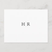 Custom Minimalist Wedding RSVP Aankondigingskaart (Achterkant)