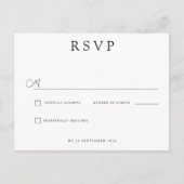 Custom Minimalist Wedding RSVP Aankondigingskaart (Voorkant)