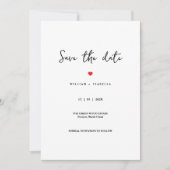 Custom Minimalistic Wedding Save the Date  (Voorkant)