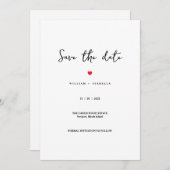 Custom Minimalistic Wedding Save the Date  (Voorkant / Achterkant)