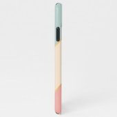 Custom Mint Blauwgroen Groen Perzik Blush Roze Str iPhone Hoesje (Rechterkant)