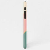 Custom Mint Blauwgroen Groen Perzik Blush Roze Str iPhone Hoesje (Linkerkant)