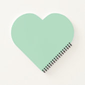 Custom Mint Green Heart Notitieboek (Achterkant)