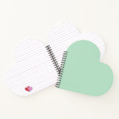 Custom Mint Green Heart Notitieboek (Binnen)