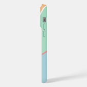 Custom Mint Groen Licht Blauw Blush Roze Blok Art iPhone Hoesje (Linkerkant)