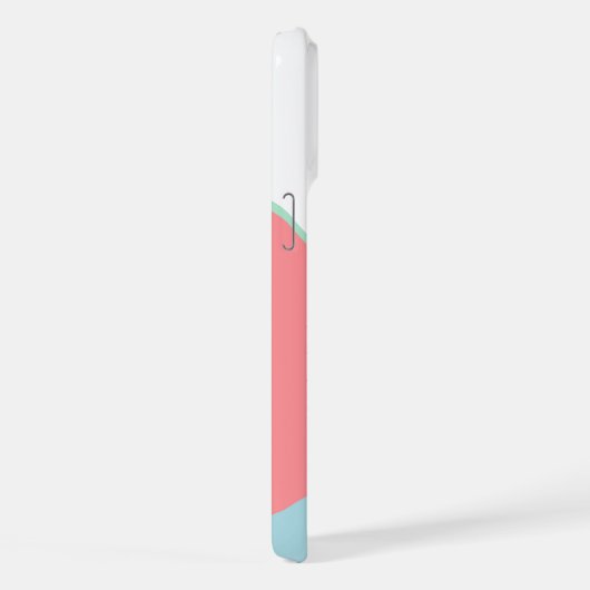 Custom Mint Groen Licht Blauw Blush Roze Blok Art iPhone Hoesje (Rechterkant)