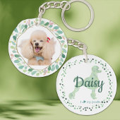 Custom mint poodle keychain Photo Personalized