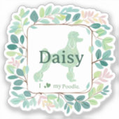 Custom mint poodle sticker - Personalized Gift (Voorkant)