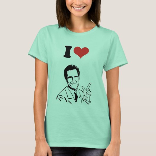 Custom Mitt Romney T-shirt (Voorkant)